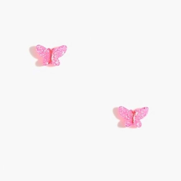J. Crew Other - J. Crew Glitter Butterfly Earrings